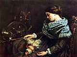 Woman Canvas Paintings - Sleeping woman